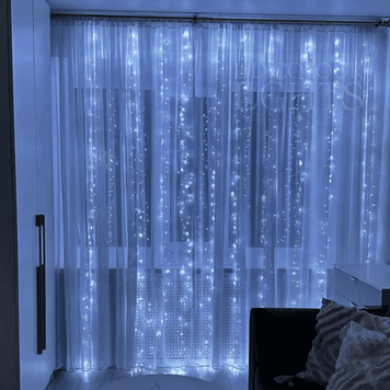 LED штора "Роса" &ndash; 3*3 м &ndash; від USB з пультом &ndash; холодний білий copy__LED штора "Роса" &ndash; 3*3 м &ndash; від USB з пультом &ndash; холодний білий фото