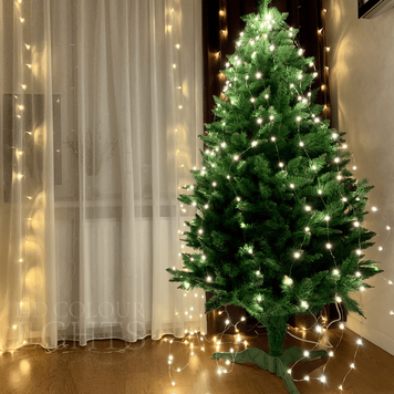 LED гірлянда "Світлячки" - 200 LED: 10 ліній по 2 м - від мережі - теплий білий LED гірлянда "Світлячки" - 200 LED фото