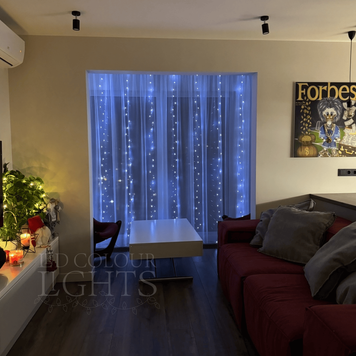 LED штора "Роса" &ndash; 3*3 м &ndash; від батарейок 3AA з пультом &ndash; холодний білий copy_LED штора "Роса" &ndash; 3*3 м &ndash;  від батарейок 3AA  з пультом &ndash; холодний білий фото